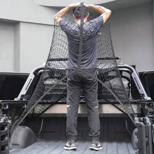 1pc Universal Elastic Truck Tailgate Net - High Strength Cargo Net, Multi-Functional Light-Duty Use, Practical Design, Flexible Transportation Safety | Suitable For Trailer Tailgate Organizer, Truck Bed Accessories