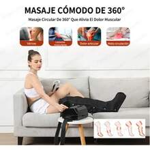 Botas de masaje de piernas con presión de aire, masajeador de piernas, terapia de presión, botas de masaje de piernas con presión de aire - Negro - Ver 5