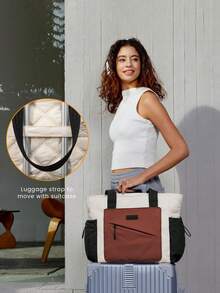 Bolsa feminina estilo sacola, essencial para enfermeiras, bolsa leve e acolchoada com compartimentos. - Multicolorido - Ver 7