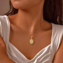 Collar de Joyería con Colgante de Acero Inoxidable para Mujeres - Colgante + Cadena - Ver 1