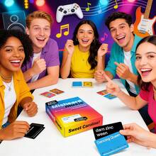 500张爆笑歌词卡片 - 带答案的益智游戏，非常适合趣味歌曲误解派对桌游、音乐语录挑战，适合KTV、家庭电影之夜和生日派对 - 适合成人和青少年 - 彩色 - 查看 9