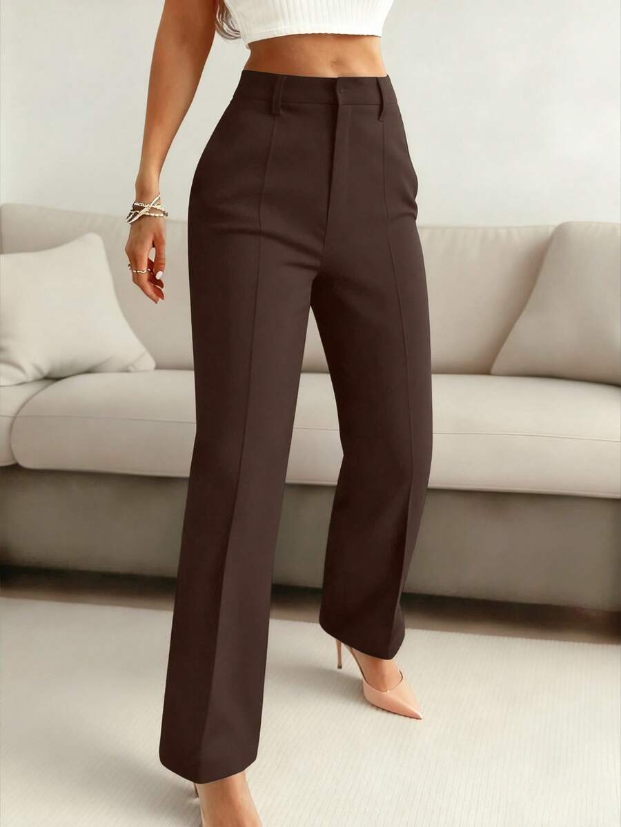 Pantalones rectos de negocios para mujer, elegantes y refinados, versátiles para diversas ocasiones de viaje en primavera