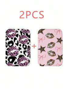 Millennium Leopard Print Ocean World Series Portable Vanity Mirror, Foldable, Lightweight, Ultra-Thin, Convenient Hand Mirror, Durable PU Leather, Suitable For Multiple Occasions And All People, Foldable Tabletop Mirror For Carrying