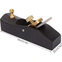 Fafeicy Cepillo Plano de Madera para Carpintero Profesional, Manual con Hoja de Manganeso Alta Calidad, de Ébano, 120mm para Corte, Pulido y Desbarbado - 80 mm - Ver 10