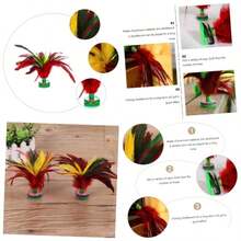 4 Piezas Shuttlecock Tradicional Chino de Fitness de Patada para Adultos Resistente para Ejercicio y Actividades Deportivas Interiores y Exteriores - Multi - Ver 1