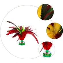 4piezas Volante De Plumas De Colores Volante De Fitness para Entrenamiento Creativo para Competicin y Actividades Al Aire - llamativo - Ver 8