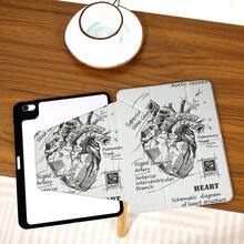 Painted Effect Acrylic Crystal Cover For IPad 10th Generation, IPad 10.2/Mini6/Mini7/9.7inch, Tablet Case Compatible With Samsung Galaxy Tab A9 Plus,3+Y Fold Anti-Bend, Reinforced Silicone Corners, Auto Wake/Sleep Function, Built-In Pencil Slot, Multi-Angle Foldable Stand - Perfect Daily Protection, Great Holiday Gift