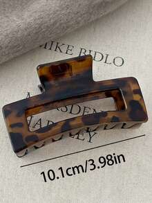 2 piezas/1 pieza Clips para el cabello de mujer estilo Y2K de onda, de alto brillo ámbar/marrón de 4.33in/11cm, ligeros y de plástico. Accesorios de cabello elegantes, minimalistas y versátiles de unicolor/degradado, adecuados para uso diario, casual, fiesta, viaje, peinado, maquillaje y combinación de atuendos