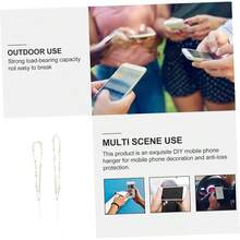 2 piezas Cadena Celular Mujer Decorativa Antiprdida con Abalorios Letras Bohemias para Colgar Celular Accesorio Creativo para y Adorno Colgante - inicial - Ver 5