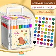 1 Box Of Acrylic Marker Pens, Art DIY Graffiti Pens, Color Painting Watercolor Art Marker Pen Set, Acrylic Marker Pens For Art Painting, Waterproof And Quick Drying, Very Suitable For Graffiti And School Painting (Three Styles Of Pens Are Randomly Shipped)