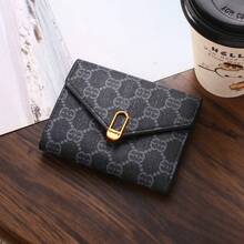 Cartera Plegable Ultrafina para Mujeres, Monedero Femenino, Compacto, de Gran Capacidad, con Ranura para Billetes - Gris - Ver 6