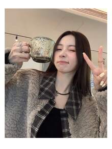 Women Outdoor Winter Coats - Dark Grey - View 3