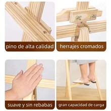 Soporte De Caballete Para Pintura Y Exhibición, Caballete De Madera Profesional Pinturas Ajustable 1.5m, Caballete De Arte Para Dibujo, Caballete Plegable Para Niños, Ideal Para Regalar Y Exponer - Albaricoque - Ver 6