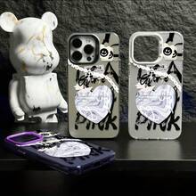 [Funda de Teléfono Plateada Colorida] Adecuada para 16ProMax/16Plus/16Pro/16, 15/14/13/12/11 Serie Completa Nuevo Patrón Creativo de Moda Gradiente Colorido Funda de Teléfonoóvil IMD Láser, Antigolpes y Antideslizante Clásica Funda de Teléfonoóvil Mixta Opción como Regalo - Blanco - Ver 9