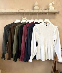 Women Blouses - Màu xanh hải quân - Xem 5