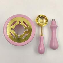 1set Wax Seal Warmer Kit, Wooden Wax Seal Furnace With Melting Spoon+ Wooden Handle,Seal Wax Melting Furnace Tool For Melting Wax Seal Beads Or Sealing Wax Sticks - Multicolor - View 13