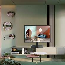 Soporte TV Pie de Mesa Altura Ajustable para 32 a 55 Pulgadas Pantallas de LCD LED, Soporte de TV Negro de Sobremesa con Base de Vidrio Templado de 8mm Máxima de 40 kg, VESA Máx. 600x400mm - 1 - Ver 7