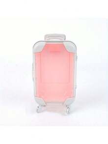 1 chiếc hộp đựng mỹ phẩm mini hình vali cổ điển - Hộp đựng đồ trang điểm dung tích lớn chất lượng cao, thiết kế nắp trong suốt, tay cầm và bánh xe tiện dụng, phù hợp cho du lịch, sử dụng chuyên nghiệp và cá nhân, thiết kế kiểu vali | Chất liệu trong suốt bền chắc, vật dụng cần thiết khi đi du lịch - Nhiều màu - Xem 10