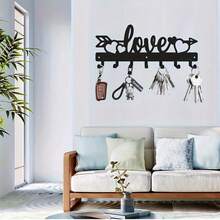 CIF BUY 1个防锈悬挂式钥匙架 - 现代家居装饰收纳方案，粉末涂层表面，高品质结构，适用于门厅、走廊、厨房、浴室墙面 - 节省空间的垂直悬挂式大堂办公室钥匙架 - 情书设计，公寓生活必备。适用于房间装饰、墙面装饰 - 彩色 - 查看 6