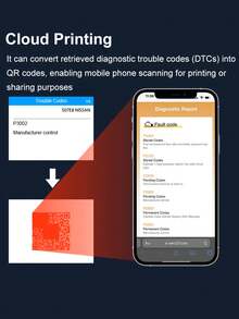 OBD2汽车诊断扫描仪、解码器、清除器、故障代码读取器、发动机故障灯诊断工具 - 黑色 - 查看 11