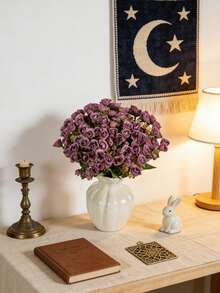 1/80 Stück 27cm künstliche Seide Rose, künstliche Blumen, gefälschter Blumenstrauß für DIY Hochzeitssträuße, Partys, Zuhause, Wohnzimmer, Küche, Garten, Hotel, Büro, Valentinstag Geschenk, Rama Dekorationen, DIY Kränze, Geschenke, Tischmittelpunkt Dekoration, Geburtstagsdekoration, Innen- und Außendekoration, gefälschte Plastikblumen in Großpackung für Vase, Bauernhaus Heimdekoration, Boho Hochzeit - Violett - Übersicht 4