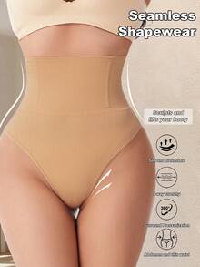High Waist Seamless Shaping Panties For Women, Tummy Control, Butt Lifting, Waist Slimming Shapewear - Bronze - View 9