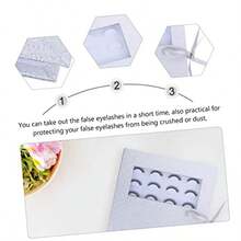 YQQ NOLITOY Caja para Almacenamiento de Pestañas Postizas de Papel con Bandeja Estuche Ligero para Tapa Semitransparente para Maquillaje y Viaje0027 - Pago - Ver 4