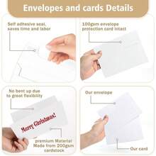 4x6 Blank Greeting Cards And Envelopes 25 Pack White Invitation Cardstock Self-Seal For DIY Wedding Invitations Photos - 1 - View 5