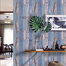 17. Inchx78. Inch Peel And Stick Wallpaper - Decorative Self Adhesive Vinyl Film Wood Grain Wallpaper Furniture Cabinet Countertop Shelf Paper, Blue Distressed Wood - 灰色船型牆紙 + 17.7 英寸 x 78.7 英寸 - 查看 5