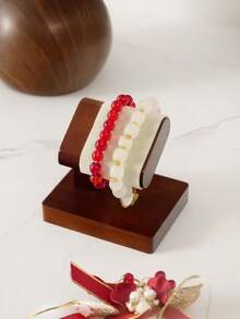 1个木制手表架，手镯架展示架，珠宝收纳架，房间、卧室装饰摆件 - 彩色 - 查看 6