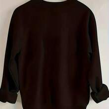 Women's ItalianThemed Positano Italia Crewneck Sweatshirt  Black With White Italian Flag  Positano Door Print (Pink House Numbers)  Casual Travel Sweater For Italy Lovers, AllSeason Comfort Fit, Plus - 黑色 - 查看 2