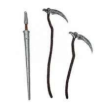 1件维京英雄角色扮演道具，十字军骑士唐吉诃德长矛道具，死神镰刀道具，可拆卸空心道具，适用于舞台表演、角色扮演、电影拍摄，实现英雄梦想场景 - 彩色 - 查看 1