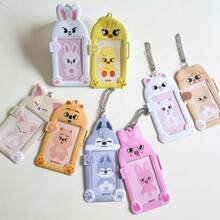 Cute Skzoo Animal Card Holder, Three Inch Photo Card Storage Protective Case Pendant - 白色 - 查看 4