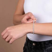 925 Sterling Silver Italian Charm Link Chain Bracelet Men And Women - 6 inch - Xem 2