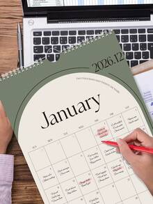 Trees A3 2026–2027 Wall Calendar, Large Two-Year Hanging Calendar From Jan 2026 To Dec 2027, Minimalist Design For Home, Office & Back To School Supplies - Multicolor - View 4