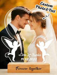 Khung ảnh thiên thần cá nhân hóa, đế gỗ, khung acrylic tùy chỉnh, có thể thêm văn bản và hình ảnh. Trang trí nhà cửa ấm áp, thời trang và đầy yêu thương, hoàn toàn phù hợp cho phụ nữ, nam giới, các cặp đôi hoặc bất kỳ người thân yêu nào. Một lựa chọn lý tưởng cho Giáng sinh, Năm mới, Kỷ niệm hoặc quà tặng lãng mạn. - Nhiều màu - Xem 4