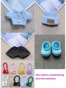 Labobo Doll Sweater With Headband, Shoes, Crossbody Bag & Accessories Set, Fashionable Styling Supplies (5-Piece Set, Doll Not Included) - Multicolor - View 12