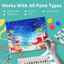 1pc Square Cotton & Linen Blend Canvas Board, Essential Tool For Art Lovers And Students. High-Quality Cotton And Linen Blend Provides Excellent Absorbency For Acrylic And Oil Paints. Smooth Surface For Easy Painting, Suitable For Sketching, Art Creation And Professional Painting. - Multicolor - View 5