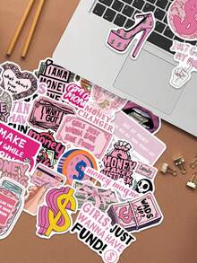 SCXXBSW 50 buc bani, autocolante creative din PVC cu desene animate, potrivite pentru manuale, huse de telefon, laptopuri, computere, valize, decorațiuni pentru frigider - Multicolor - Vizualizare 9
