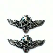 3D Metal Car Sticker Skull Head With Wings, Applicable For Cars, Trucks, Motorcycles, SUVs, Decorative Sticker For Engine Hood, Trunk, Fenders, Side Doors, Body - Multicolor - View 12
