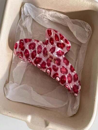 1pc Fashionable Solid Color Hair Claw, European And American Style Hair Clip Women Hair Accessories Casual Hair Clutch Elegant Claw Clips For Valentine's Day Valentine's Day Accessories Gift