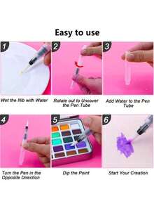 50/72/90/100/128/168 Colors Solid Watercolor Paint Set - Metal Box Watercolor Paints Art Supplies - Back To School, New Year Gift, Art Supplies - Solid Watercolor Paint Set - View 10