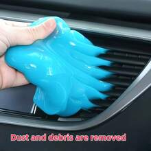 1 Piece Of Blue Cleaning Mud, Easy To Use, Suitable For Daily Home Cleaning, With Small Gaps, Dead Corners, And Hygiene. It Can Also Be Used To Clean Mouse And Keyboard Gaps - 藍色 - 查看 1