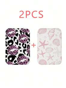 Millennium Leopard Print Ocean World Series Portable Vanity Mirror, Foldable, Lightweight, Ultra-Thin, Convenient Hand Mirror, Durable PU Leather, Suitable For Multiple Occasions And All People, Foldable Tabletop Mirror For Carrying