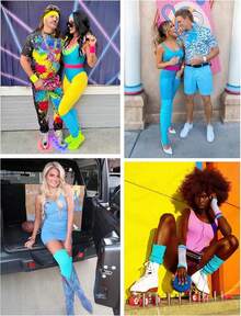 Women's Neon Knit Leg Warmer For 80s Party Dance Sports Yoga,35562296 - 藍色 - 查看 6