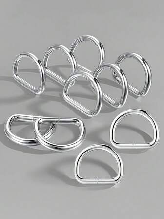 Anillo en D de metal para hacer bolsos, hebillas de metal Dee para bolsos, correas de lona, carteras, manualidades, collares de mascotas, accesorios de mochila, surtido de accesorios de llavero