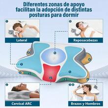 Almohada Memory Foam Cervical Almohada Ortopédica Ergonómica para Dormir Adecuada para Personas Que Duermen de Lado Espalda y Estómago con Funda de Almohada - Blanco1 - Ver 3