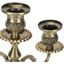 Samst Candelabro de Candelabro, Antiguo Alto 5 Brazo Candelabro Portavelas Exquisito Candelabro Portavelas para el Festival del Banquete de Boda en Casa - 1 - Ver 3