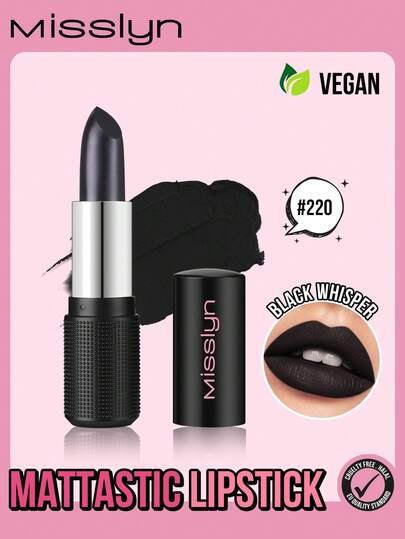 Misslyn Mattastic哑光唇膏，高显色度哑光唇膏，持久哑光唇膏，丝绒般柔滑的性感深红色唇膏，粉状质地，彩妆产品，适合女性和女孩，冬季必备，Y2K风格，时尚百搭，生日礼物、情人节礼物、派对必备、新年礼物，最佳颜色，无动物实验，纯素配方。