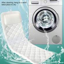 Yinhing Almohada de baño de Cuerpo Completo para Tina con Soporte para la Espalda y el Cuello Cojín para Bañera de Cuerpo Completo con Transpirable - como en la foto - Ver 3